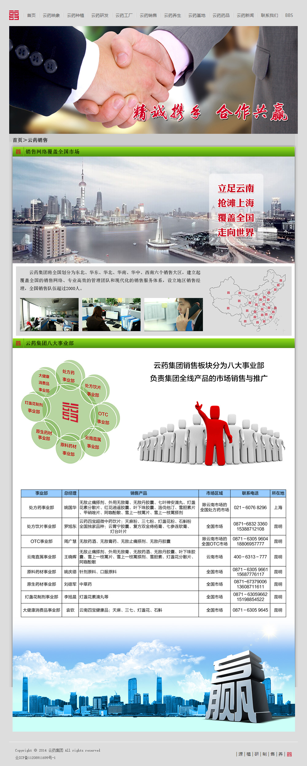 云药集团网站设计图