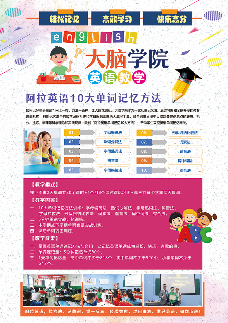 创谷大脑学院阿拉英语宣传单页