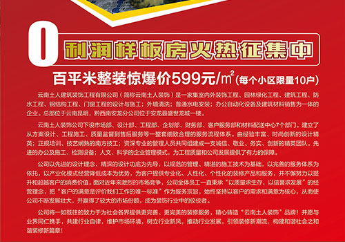 云南土人建筑装饰工程有限公司宣传单页-野峰作品集