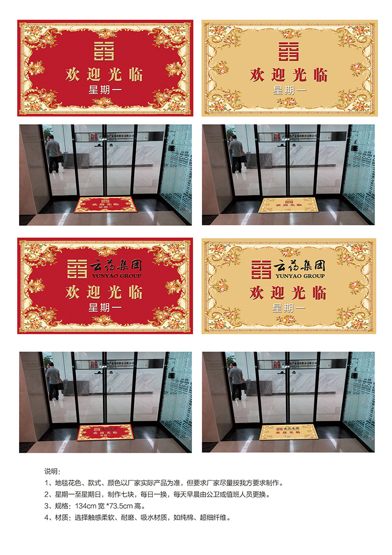 云药医药产业集团股份有限公司入户地毯