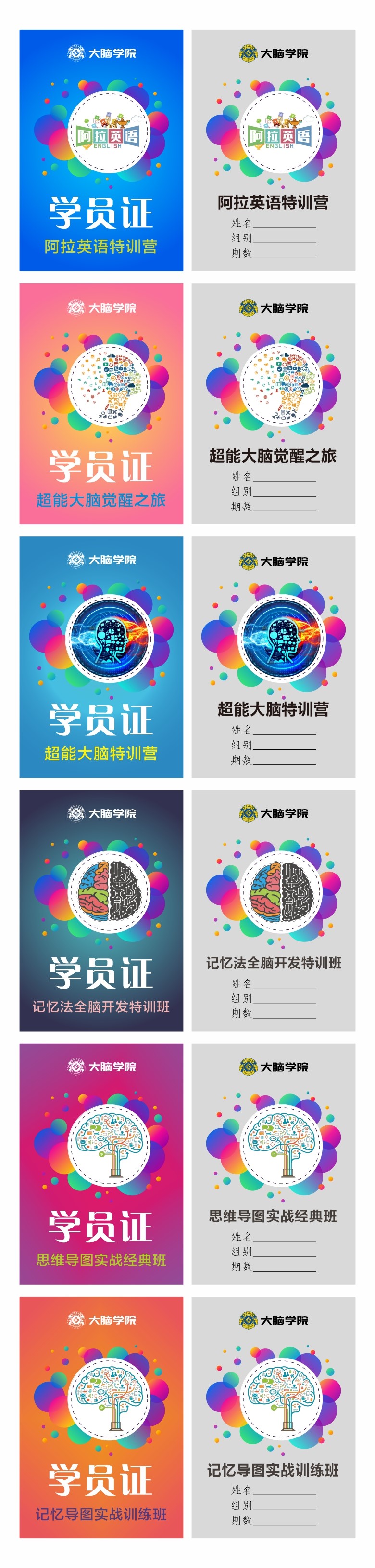 创谷大脑学院学员证