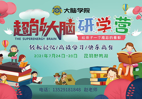 创谷大脑学院超能大脑研学营背景板-野峰窝
