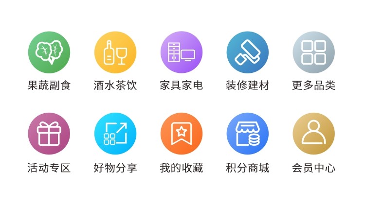 美名购商城导航图标